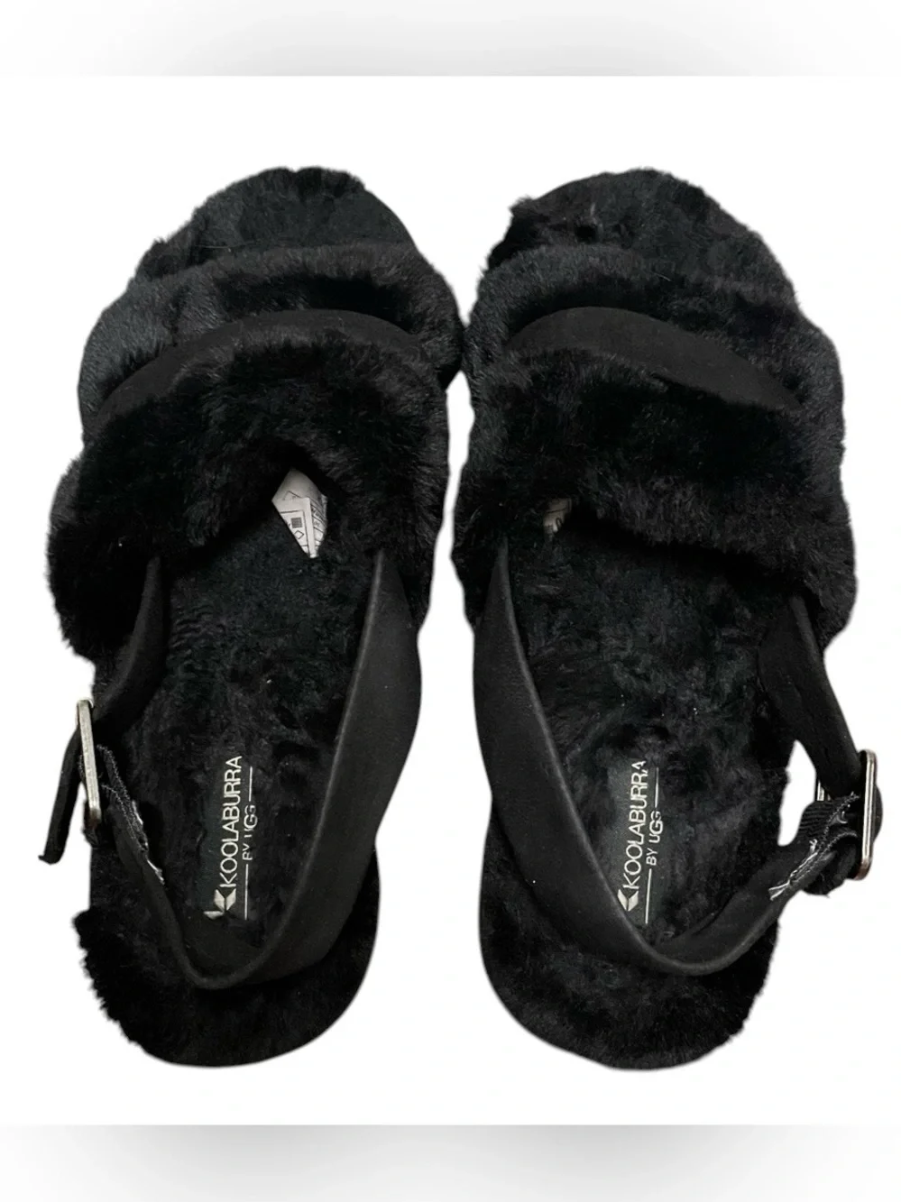 koolaburra by ugg fuzz’d out sandal black